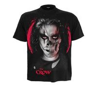 THE CROW - SKULL FACE - Front Print T-Shirt Black Spiral Black XL