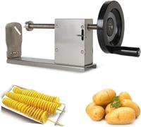 Spiral Cutter for Potatoes, Cucumbers, Carrots & Fruits - Stainless Steel Tornado Chip Slicer Machine