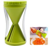 Spiral Cutter Hand Vegetable Slicer Vegetable Spaghetti Vegetable Cutter - Stainless Steel Peeler for Vegetable Noodles, Carrot, Cucumber, Potato, Pumpkin, Courgette, Asparagus Peeler, Green, 1 Piece