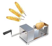 Spiral Cutter, Professional Potato Cutter with Crank Stainless Steel Potato Twister for Fruit Potatoes Tornado Chips Cucumbers and Carrots