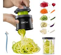 Spiral Cutter Vegetables with Container 4 in 1 Zucchini Spiral Cutter Vegetable Cutter Spaghetti Vegetable Hover for Vegetable Spaghetti, Zucchini, Carrots, Onions, Carrots, Potatoes