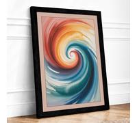 Spiral Dance Framed Wall Art Print A1 Black