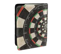 Spiral Dart Board Droste, Passport Holder PU Leather Travel Wallet Passport Case Passport Covers 6.5 in