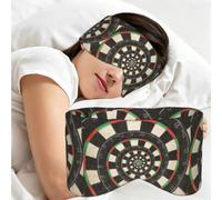 Spiral Dart Board Droste, Sleep Mask for Home Travel, Full Eye Covers Light Blocking Eye Mask Sleep Eye and Ear Muffs