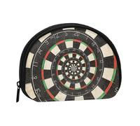 Spiral Dart Board Droste, Women's Storage Bag Shell Makeup Bag Small Coin Purse Shell Change Pouch