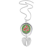 Spiral Dart Mexico Totems Ancient Civilization Pendant Angel Wings Rotating Necklace Jewelry