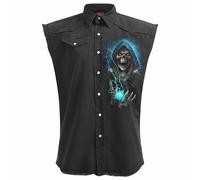 Spiral - DEAD METAL - Sleeveless Stone Washed Worker Black