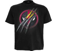 Spiral DEADPOOL - SLASHED - Front Print T-Shirt Black | Size: 2XL Spiral Black 2XL
