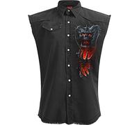 Spiral - Death Embers - Sleeveless Stone Washed Worker Black - M