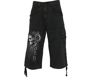 Spiral - Death Forever - Vintage Cargo Shorts 3/4 Long Black - S