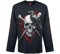 Spiral Death Raven - Long-sleeved Top Long-sleeve Shirt black XXL