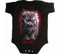 Spiral Direct ANGER MANAGEMENT - Baby Sleepsuit Black - M - Digital