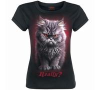 Spiral Direct ANGER MANAGEMENT - Girls Boatneck Cap Sleeve T-Shirt - S - Digital - Digital