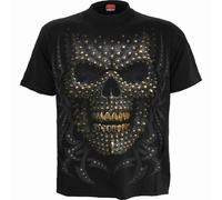 Spiral Direct BLACK GOLD - Front Print T-Shirt Black - L - Digital - Digital