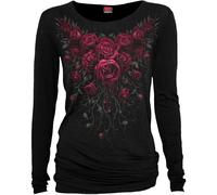 Spiral Direct BLOOD ROSE - Baggy Top Black - L - Screen - Screen