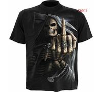SPIRAL DIRECT BONE FINGER T-Shirt,Top/Tee/ Biker/Grim Reaper/Skull/Goth/Bone