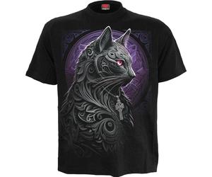 Spiral Direct CELTIC WHISKERS - Front Print T-Shirt Black - XL - Screen - Screen
