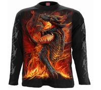 Spiral Direct DRACONIS LONG SLEEVE T-Shirt/Dragon/Fire/Flames/Biker/Rock/Tattoo