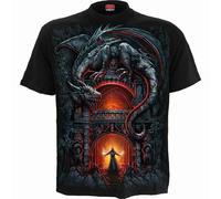 Spiral Direct Dragons Lair Castle Fire Mythical Fantasy Goth T Shirt L049M101