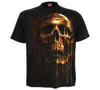 Spiral Dripping Gold T-Shirt black S