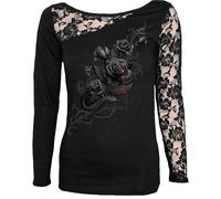 Spiral Direct FATAL ATTRACTION Long Sleeved Lace,Black Rose/Rock/Ladies/Goth/Top