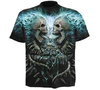 Spiral Direct FLAMING SPINE - Allover T-Shirt Black - S