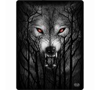 Spiral Direct FOREST WOLF - Fleece Blanket with Double Sided Print
