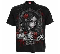SPIRAL DIRECT FULL OF WOE Front Print T-Shirt/Biker/Angel/Rose/Gift/Tattoo/Top