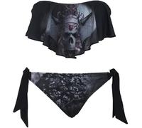SPIRAL DIRECT GOTH NIGHT BIKINI Goth Rose Bat Spiral Blood SWIMSUIT
