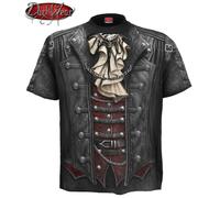 Spiral Direct GOTH WRAP T Shirt/Steam Punk/Waistcoat/Metal/Rock/Biker/Skull/Top