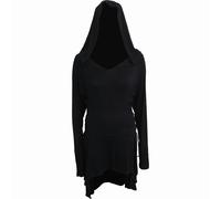 Spiral Direct GOTHIC ELEGANCE - Black Widow Gothic Hooded Dress - S - SPI - SPI