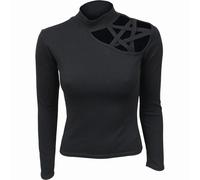 Spiral Direct GOTHIC ELEGANCE - Pentagram Shoulder Longsleeve Top - L - SPI - SPI
