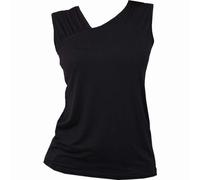 Spiral Direct GOTHIC ROCK - Gathered Shoulder Slant Vest Black - S - SPI - SPI