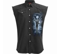 Spiral Direct GRIM ROCKER - Sleeveless Stone Washed Worker Black - XL - Screen