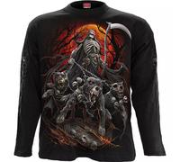 Spiral Direct HARBINGERS Long Sleeve Biker Goth Skull Reaper Dog Blood Top