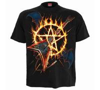 Spiral Direct HOT METAL - Front Print T-Shirt Black - L - Screen - Screen