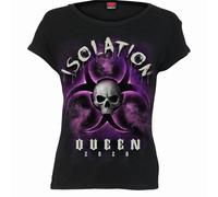 Spiral - ISOLATION QUEEN Female Black Short Sleeve Tops Small - New - Q777z