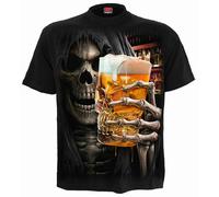 Spiral Direct LIVE LOUD T-Shirt/Beer/Skull/Biker/Goth/Reaper/Party/Gift/Rock