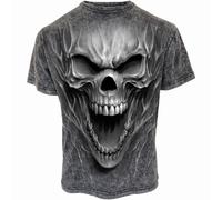 Spiral Direct Men's Acid Wash T-Shirt in Black | Size: 2XL Spiral Direct Black 2XL