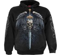 Spiral Direct Men's Angel Sword Cotton Hoodie in Black | Size: Medium Spiral Direct Black M