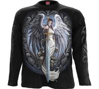 Spiral Direct Men's Angel Sword Cotton Long-Sleeved T-Shirt in Black | Size: Medium Spiral Direct Black M