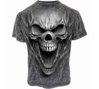 Spiral Direct Men's Beast Within Acid Wash T-Shirt in Black | Size: 4XL Spiral Direct Black 4XL