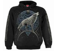 Spiral Direct Men's Celtic Wolf Hoodie in Black | Size: 4XL Spiral Direct Black 4XL