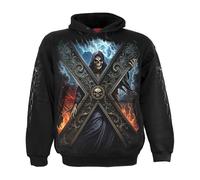 Spiral Direct Men's Crossed Over Hoodie in Black | Size: Large Spiral Direct Black L