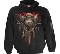 Spiral Direct Men's Cry Of The Wolf Hoodie in Black | Size: Medium Spiral Direct Black M