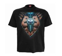 Spiral Direct Men's Cyber Skin T-Shirt in Black | Size: Small Spiral Direct Black S