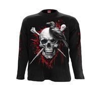 Spiral Direct Men's Death Raven Back & Sleeve Print T-Shirt in Black | Size: XL Spiral Direct Black XL