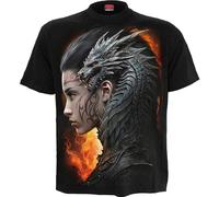Spiral Direct Men's Draco Queen Short-Sleeved T-Shirt in Black | Size: 2XL Spiral Direct Black 2XL