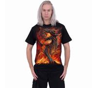 Spiral Direct Men's Draconis Back Print T-Shirt in Black | Size: Large Spiral Direct Black L