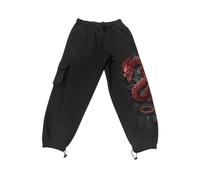 Spiral Direct Men's Dragon Cargo Jogging Bottoms in Black | Size: XL Spiral Direct Black XL